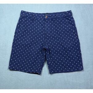 Paige Shorts Mens 33 Pound Sign Hashtag AOP Chino Navy USA Normcore Dadcore